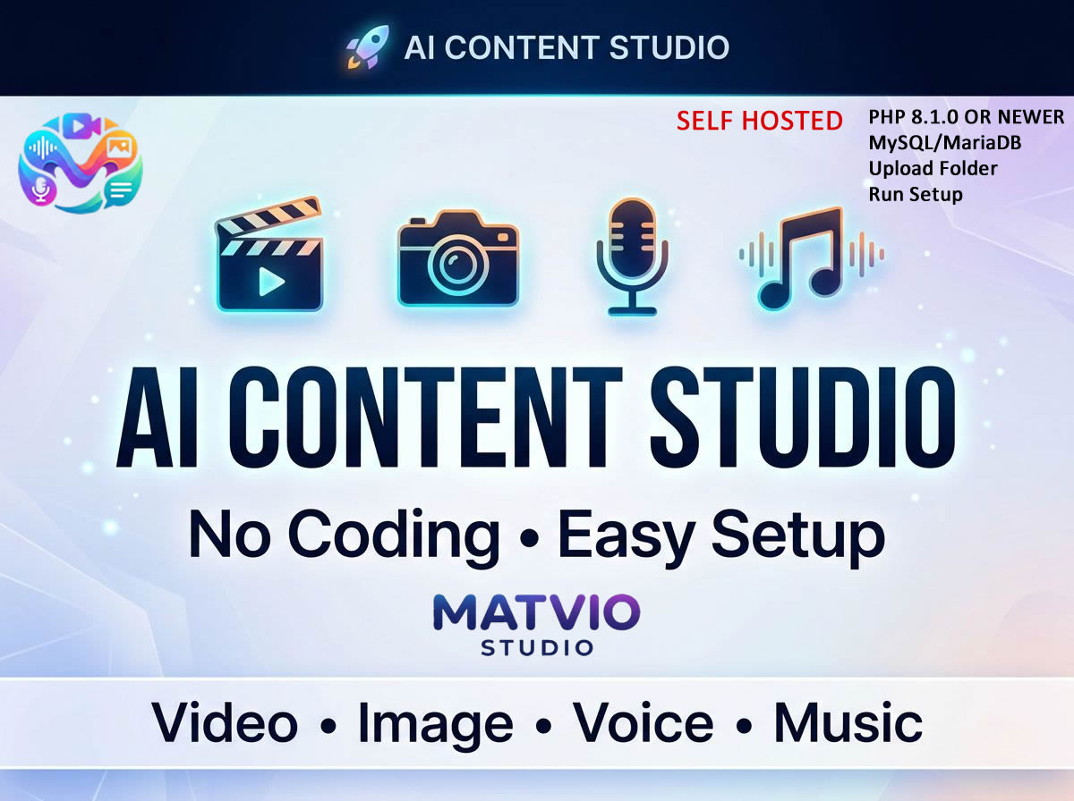 MATVIO AI Content Studio interface preview